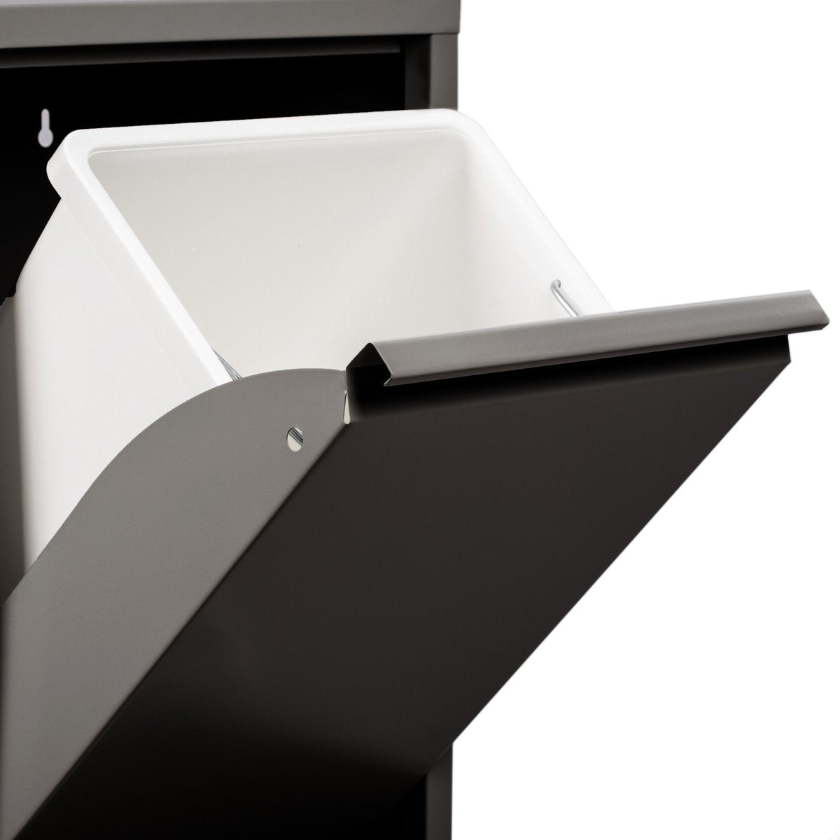 2 Drawers Metal Recycling/Waste Bin Black