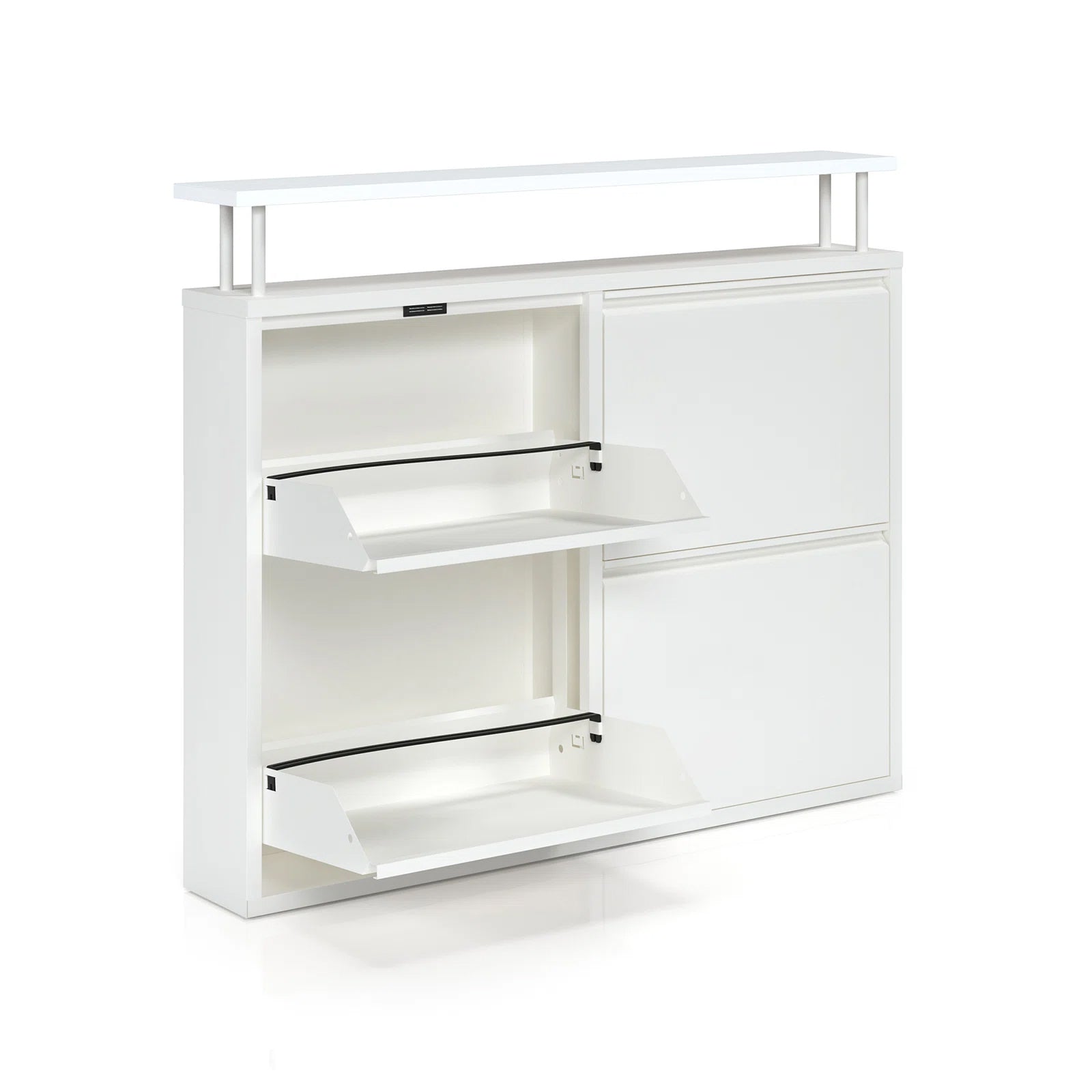 Horizontal 4 Shelves Shoe Storage Cabinet